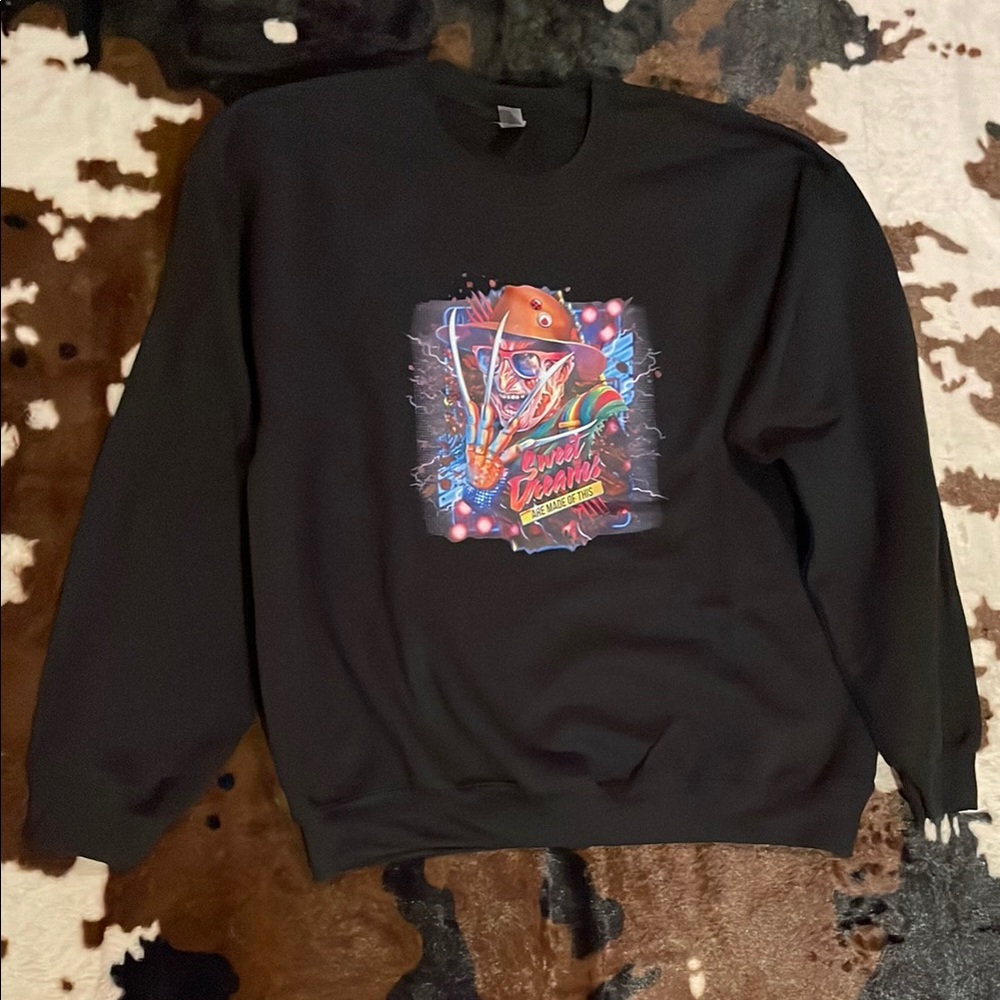 Black Graphic Unisex Sweater! - Picture 2 of 5